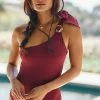 Coupon ???? Armantia Rosario One-Shoulder One-Piece ???? Swimsuit RED ????