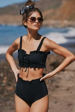 Discount ???? Citrine Swim Citrine Alice ???? Bikini Bottom BLACK ????
