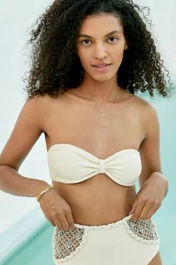 Best Sale ???? PatBO Knit-Bandeau ???? Bikini Top WHITE ✨