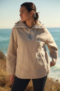 Best reviews of ???? Varley Daniel Fleece Sweater TAUPE ???? -Sweaty Betty Shop unnamed file 157