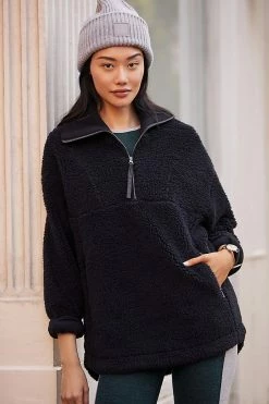 Cheap ???? Varley Stratton Half-Zip Jacket BLACK ✨