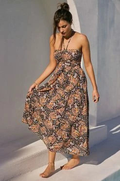 Best Pirce ❤️ Seafolly Take Flight Tiered ???? Dress ORANGE MOTIF ????