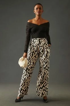 Deals ???? Faithfull The Brand Faithfull El Toro Linen Pants BLACK MOTIF ???? -Sweaty Betty Shop unnamed file 2166