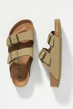 Cheapest 👍 Birkenstock Arizona Vegan 🩴 Sandals KHAKI 🎁