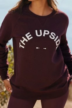 Flash Sale ???? The Upside Sid Crewneck WINE ???? -Sweaty Betty Shop unnamed file 235