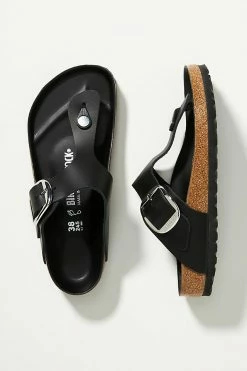 Promo 💯 Birkenstock Gizeh Big Buckle 🩴 Sandals BLACK 🧨