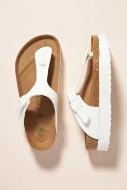 Budget ⌛ Papillio By Birkenstock Gizeh Vegan Platform 🩴 Sandals WHITE 👏