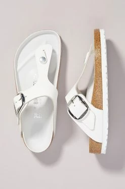 Outlet ???? Birkenstock Gizeh Big Buckle ???? Sandals WHITE ????