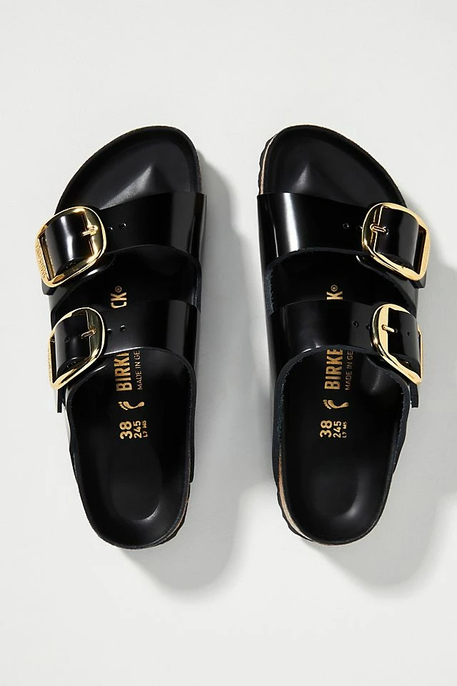 Wholesale ⭐ Birkenstock Big Buckle Arizona Patent Leather 🩴 Sandals BLACK 👍 2 Wholesale ⭐ Birkenstock Big Buckle Arizona Patent Leather 🩴 Sandals BLACK 👍 - Image 2