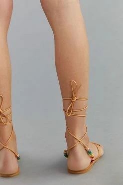 Best Sale ❤️ Loeffler Randall Beaded Lilla Tie-Up 🩴 Sandals HONEY ⌛ -Sweaty Betty Shop unnamed file 2564