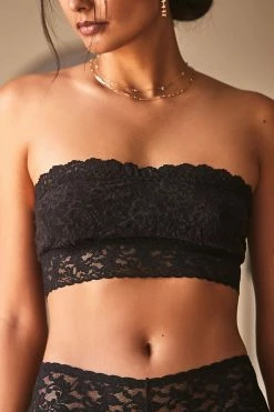 Cheap 🧨 Hanky Panky Lined Lace Bandeau Bra BLACK ❤️ -Sweaty Betty Shop unnamed file 2964