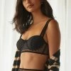 Buy ???? By Anthropologie Mesh Heart Bralette BLACK ????