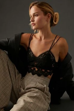 Buy 👏 By Anthropologie The Viviette Lace Bra Top BLACK ⭐ -Sweaty Betty Shop unnamed file 3061