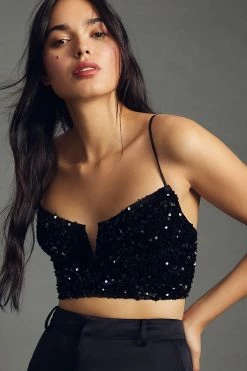 Best Sale ???? By Anthropologie Sequin Bralette BLACK ???? -Sweaty Betty Shop unnamed file 3093