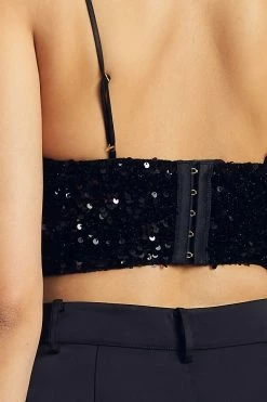 Best Sale ???? By Anthropologie Sequin Bralette BLACK ???? -Sweaty Betty Shop unnamed file 3094