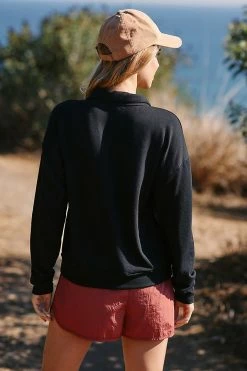 Brand new ???? Beyond Yoga East Coast Button Pullover Sweatshirt BLACK ???? -Sweaty Betty Shop unnamed file 310