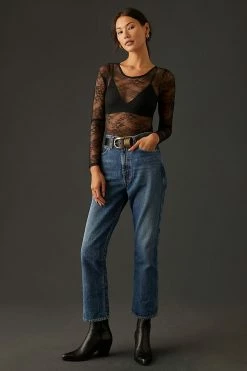 Hot Sale ???? By Anthropologie Lace Bodysuit BLACK ???? -Sweaty Betty Shop unnamed file 3667