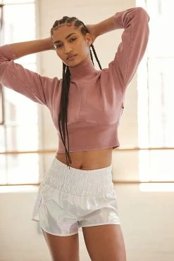 Wholesale ???? Free People Movement Way Home Shine Shorts WHITE ⌛