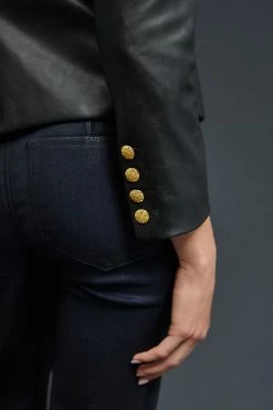 Hot Sale ✨ By Anthropologie Nico Faux Leather Blazer BLACK 🥰 -Sweaty Betty Shop unnamed file 673