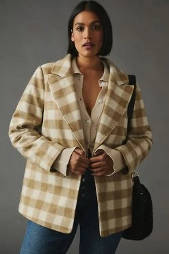 Wholesale 💯 Hutch Plus Plaid Blazer IVORY 🎉