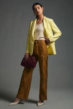 Budget ๐ฅ Maeve Button-Back Blazer YELLOW ๐ฅฐ