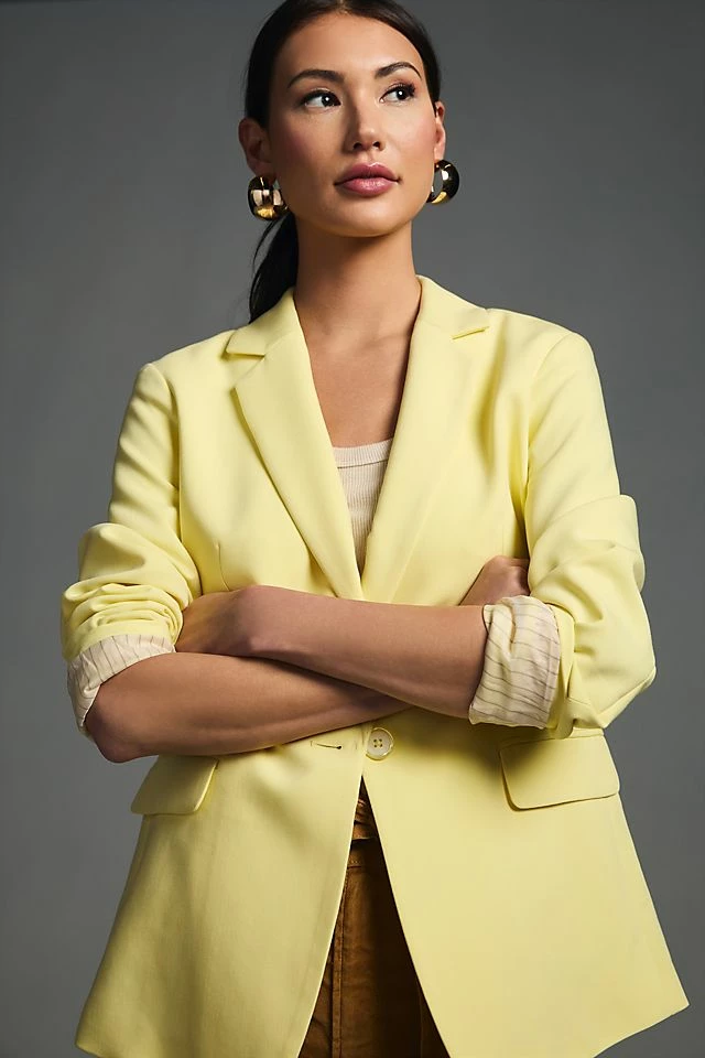 Budget 🔥 Maeve Button-Back Blazer YELLOW 🥰 2 Budget 🔥 Maeve Button-Back Blazer YELLOW 🥰 - Image 2