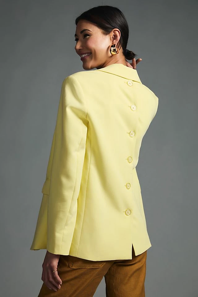 Budget 🔥 Maeve Button-Back Blazer YELLOW 🥰 5 Budget 🔥 Maeve Button-Back Blazer YELLOW 🥰 - Image 5