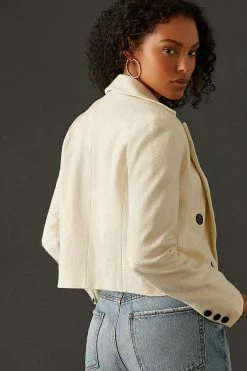 New 😍 Maeve Cropped Double-Breasted Jacket WHITE 🎉 -Sweaty Betty Shop unnamed file 706