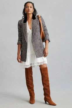 Top 10 ⭐ Avec Les Filles Structured Blazer BLACK MOTIF 😍 -Sweaty Betty Shop unnamed file 725