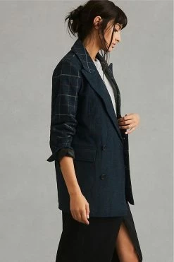 Budget ๐คฉ Avec Les Filles Oversized Plaid Blazer BLACK MOTIF ๐