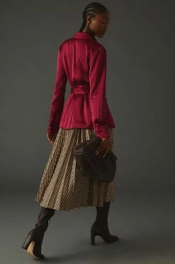 Flash Sale 🌟 Paige Havenn Satin Blazer WINE 🧨 -Sweaty Betty Shop unnamed file 743