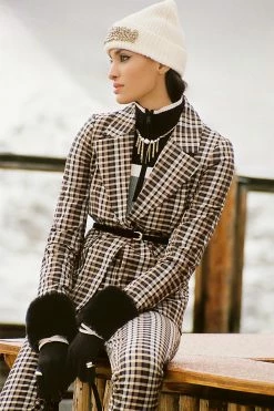 Top 10 π Maeve Plaid Blazer BROWN MOTIF π₯