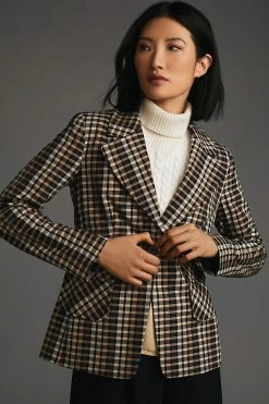 Top 10 ???? Maeve Plaid Blazer BROWN MOTIF ???? -Sweaty Betty Shop unnamed file 747