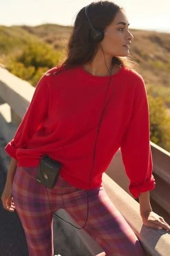 Budget 😀 Electric & Rose Ronan Pullover Sweatshirt RED ⭐