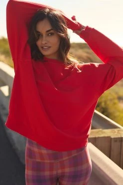 Budget 😀 Electric & Rose Ronan Pullover Sweatshirt RED ⭐ -Sweaty Betty Shop unnamed file 89