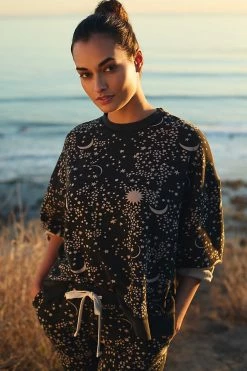 Outlet 👏 Electric & Rose Erin Sweatshirt BLACK MOTIF 💯