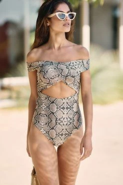 Best deal ???? Maaji Python Ivonne Reversible One-Piece ???? Swimsuit BLACK MOTIF ❤️